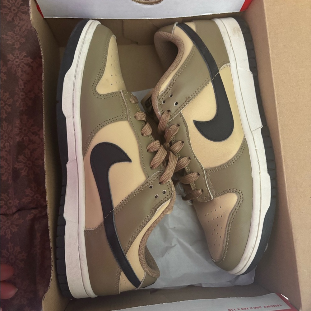 Nike Women's Sneakers in Olive and Cream